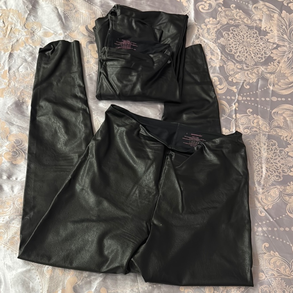 Black Faux Leather Leggings